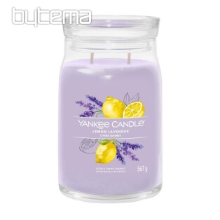 YANKEE CANDLE - LEMON LAVENDER SKLO VEĽKÉ 2 knôty