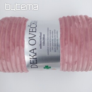 Deka EXTRA mäkká ovečka - manžester STARORUŽOVÁ