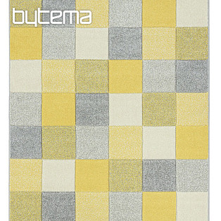 Kusový koberec PORTLAND kocka žltošedá