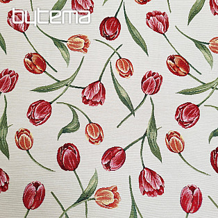 Gobelínová látka TULIPÁNY III veľký vzor