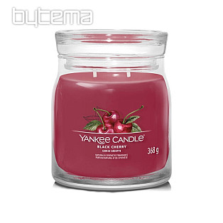 YANKEE CANDLE - BLACK CHERRY SKLO STREDNÉ 2 knôty