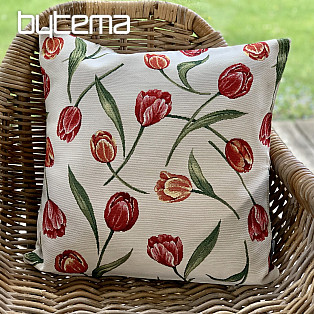 Gobelínový obliečka na vankúš TULIPÁNY III veľký vzor