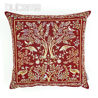 Gobelínový obliečka na vankúš WILLIAM MORRIS bordó
