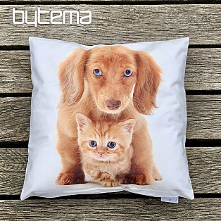 Obliečka na vankúš PSÍK A MAČIČKA