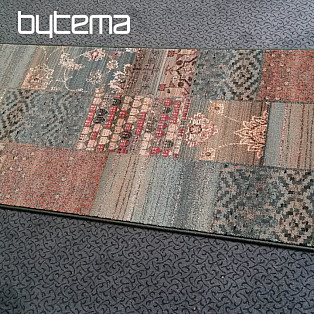 Luxusné vlnený behúň ROYAL PATCHWORK green