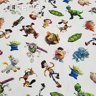 Detská dekoračná látka TOY STORY veľké