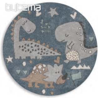 Detský guľatý koberec ROMA dinosaury