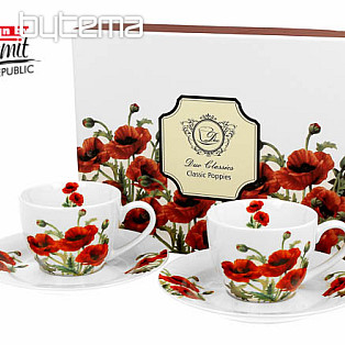 Classic poppies šálka s tanierikom set 90 ml