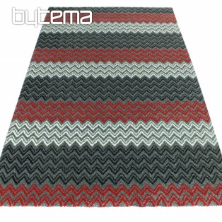 Moderný koberec ZIG ZAG red
