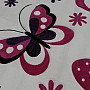 Detský kusový koberec Motýliky krémový