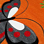 Detský kusový koberec Motýliky oranžový