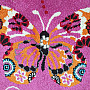 Detský koberček MONDO 114 motýliky - ružový
