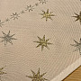 Vyšívaný vianočný obrus biely s hviezdami