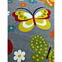 Detský koberec MONDO NEW Motýle sivý