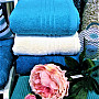 Luxusný uterák a osuška MADISON 385 tm.modrá