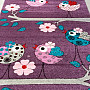 Detský koberec BELLA VTÁČIKY lila