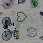 Dekoračná látka levanduľa bicykel lila