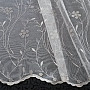 Vyšívaná luxusná záclona GERSTER 11443 bílá - béž