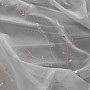 Vyšívaná luxusná záclona GERSTER 11545 bílá - lososová