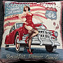 Gobelínový obliečka na vankúš AMERICAN DINER ROUTE 66