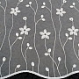 Vyšívaná luxusná záclona GERSTER  11666 biele kvety