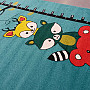 Detský kusový koberec PLAY lesné zvieratká