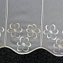 Záclona na vitrážku vyšívaná V2914 biela