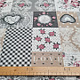 Dekoračná látka LIA sivá patchwork