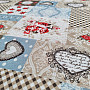 Dekoračná látka LIA béžová patchwork