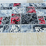 Kusový koberec AMAZON 7 sivý červený