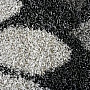 Kusový koberec SHAGGY EXTRA listy šedej