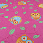 Detský koberec v metráži SOVY happy owl růžové