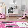 Detský kusový koberec PASTEL Zajačik ružový