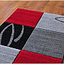 Kusový koberec FANTASY 6 sivý červený