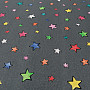 Dekoračné látka STARS farebné hviezdy