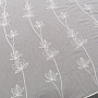 Luxusné vyšívaná záclona biela s kvetmi 11745/290