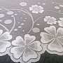 Žakárová záclona A39000 biele kvety