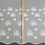 Luxusné vyšívaná záclona biela s kvetmi 11749/0001