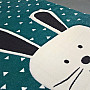 Detský kusový koberec PASTEL Zajačik tyrkysový
