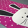 Detský kusový koberec PASTEL Zajačik ružový