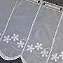 Vyšívaná záclona na vitrážku 11667 kytičky