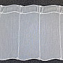 Moderná všívaná záclona na vitrážku 11101 biela