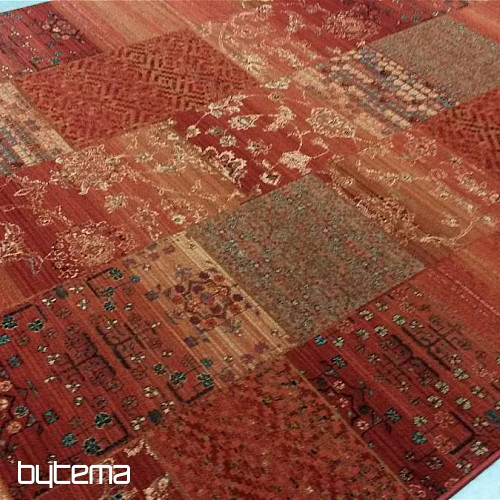 Luxusné vlnené koberce ROYAL PATCHWORK red