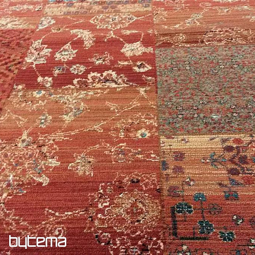 Luxusné vlnené koberce ROYAL PATCHWORK red