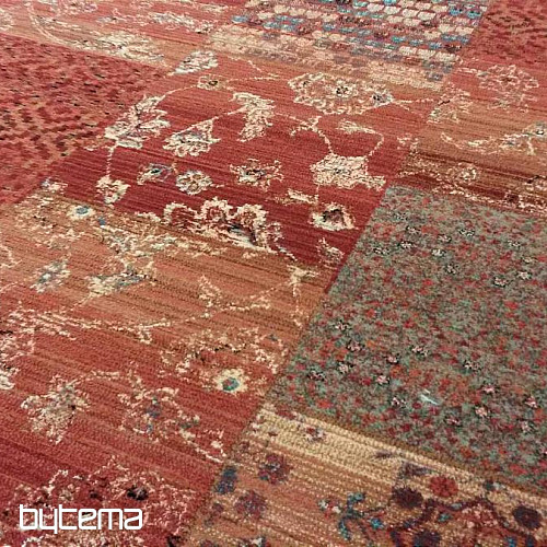 Luxusné vlnené koberce ROYAL PATCHWORK red