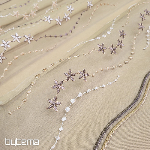 Záclona na vitrážku - vyšívaná HF1189