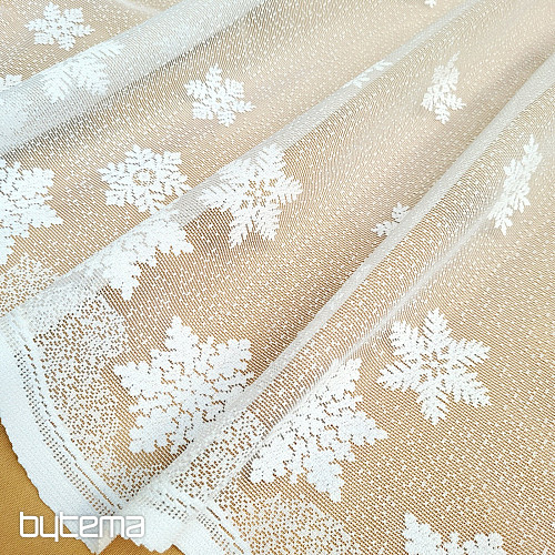 VIANOČNÁ žakárová záclona VLOČKY II