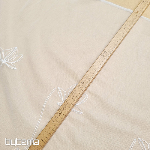 Luxusná vyšívaná záclona BIELA S KVETY 11745/290