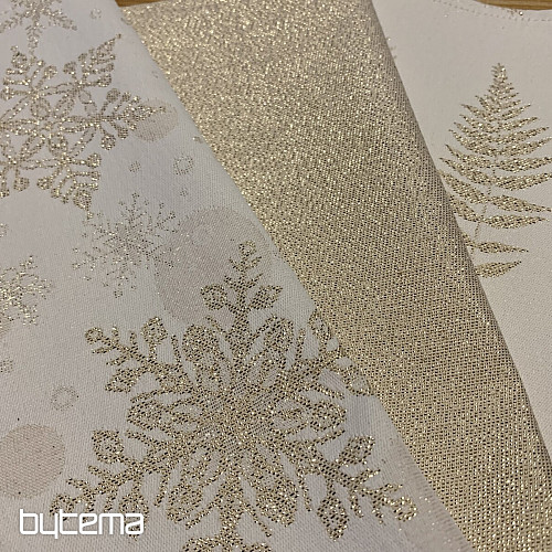 Vianočné obrusy a šály LEAFS I GOLD
