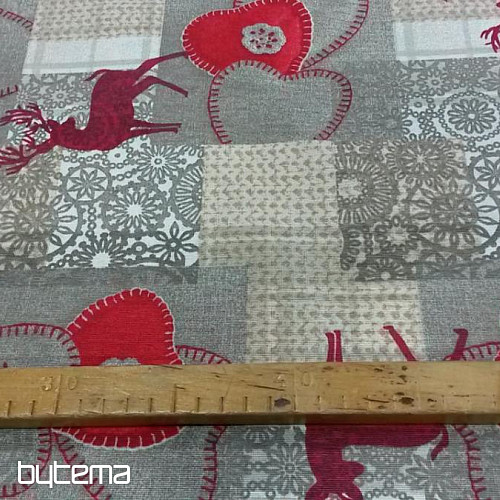 Vianočná dekoračná látka TRICOT